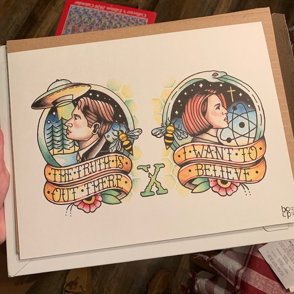Wall Art Xfiles Tattoo Flash Print Poshmark